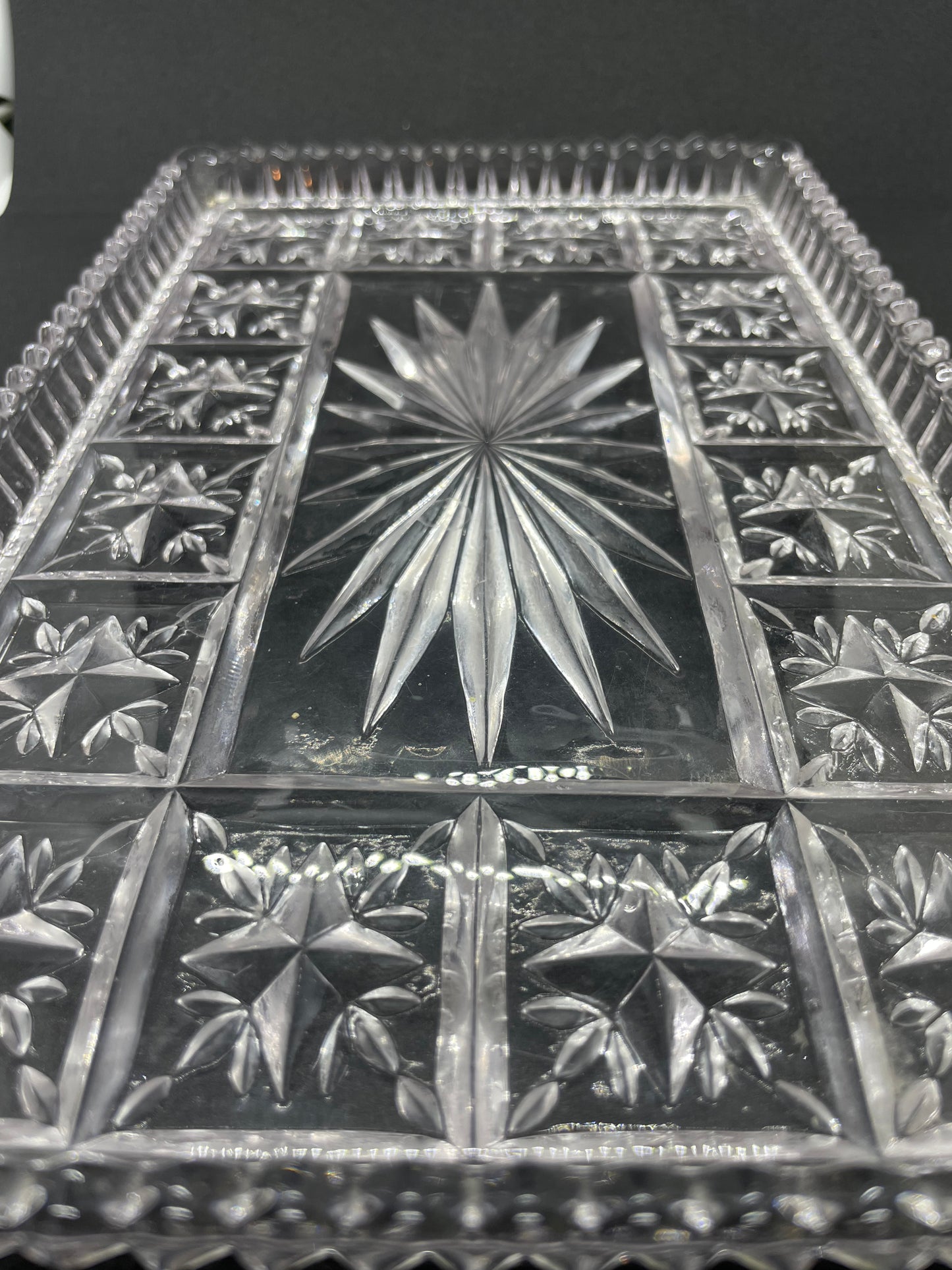 WATERFORD CRYSTAL lismore sectional tray IRELAND