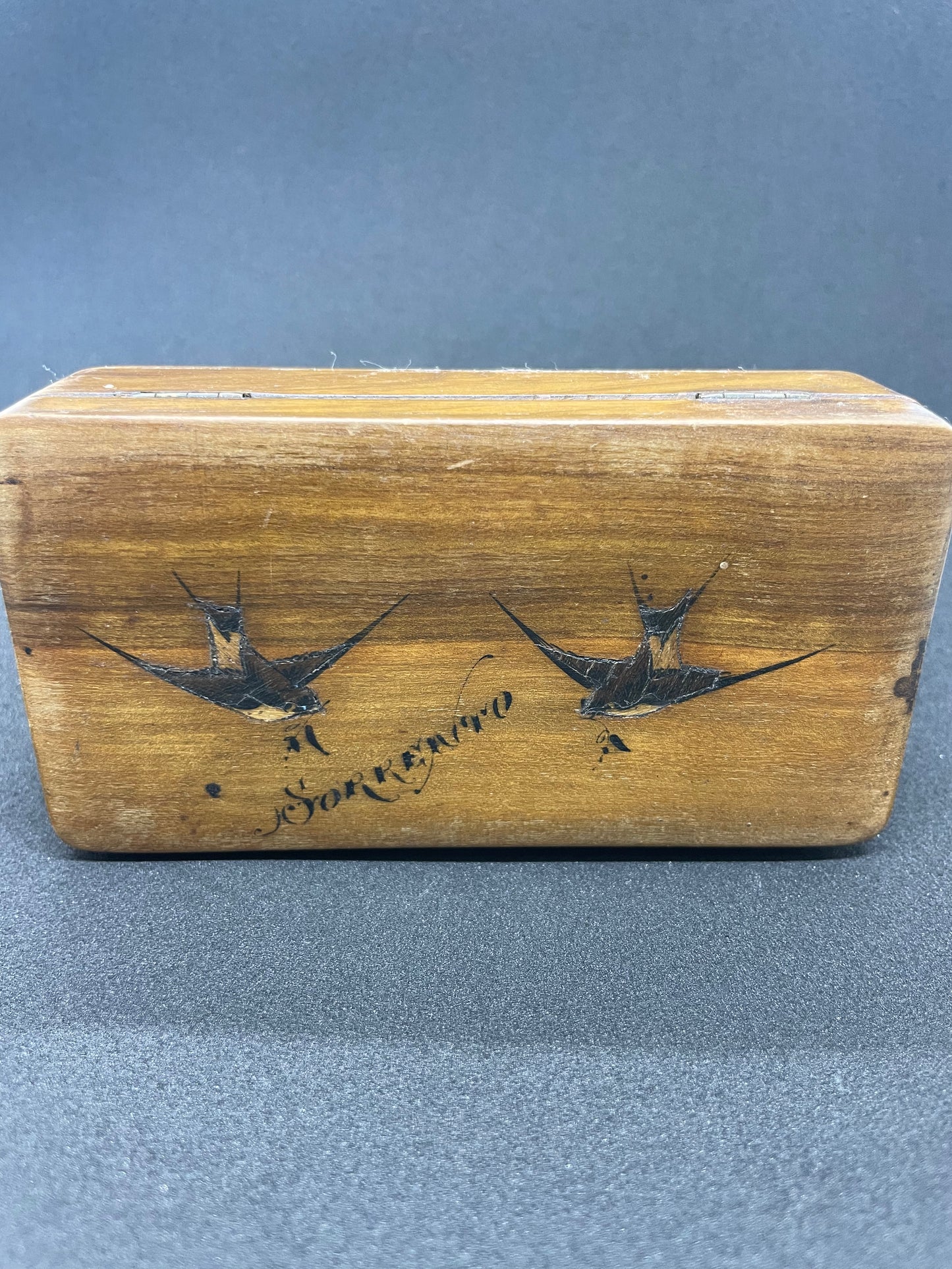 1940’s ITALIAN SORRENTO box WOOD INLAY SPARROWS