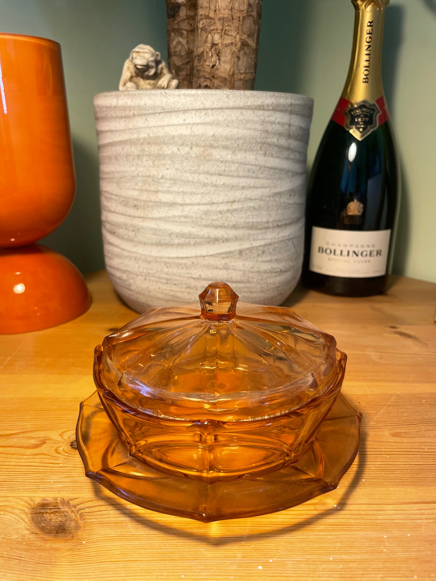 FOSTORIA GLASS LANCASTER CANDY BOX