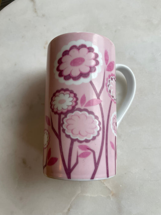 PINK floral mug