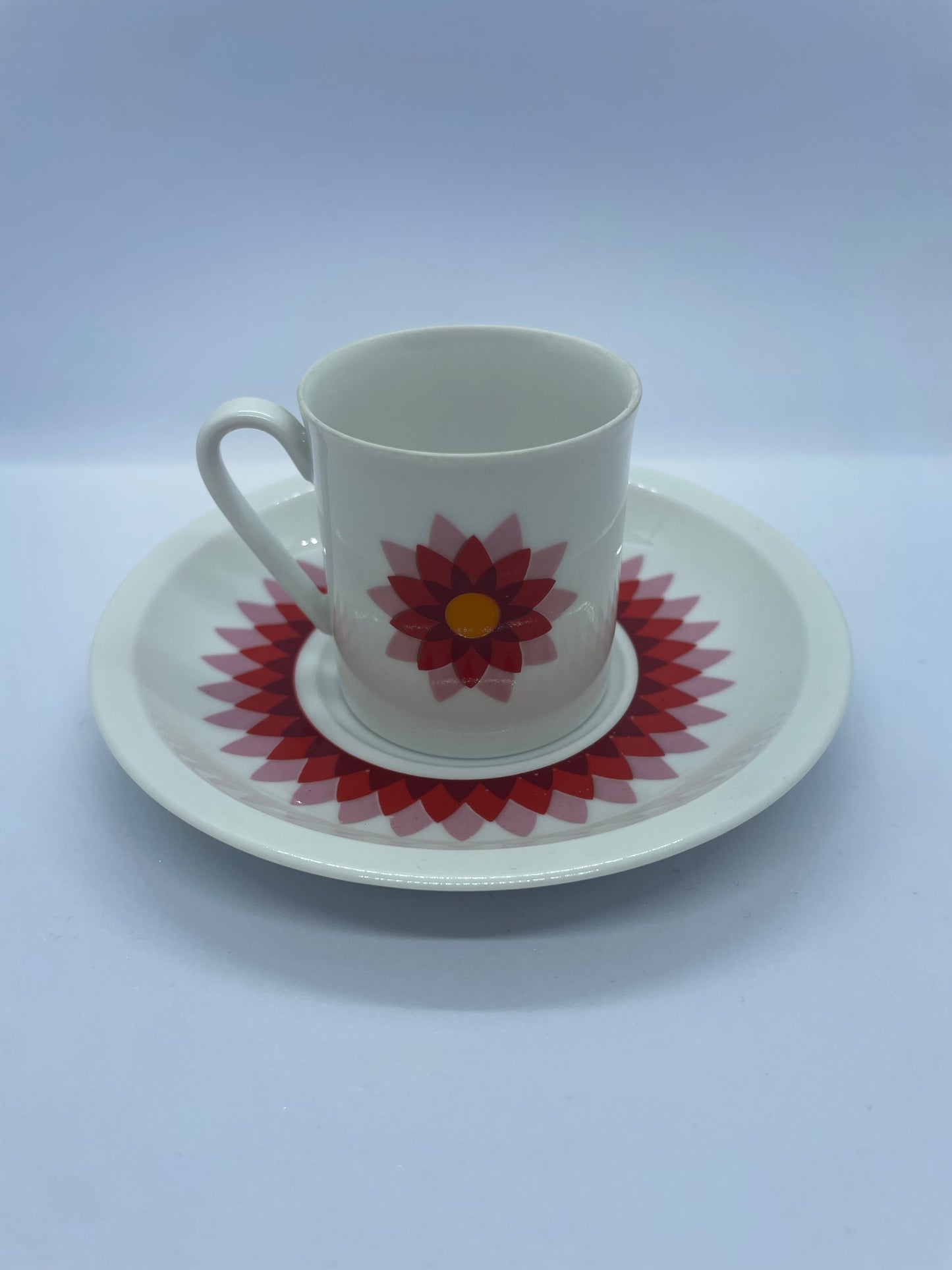 CARZBERG GERMANY “flower power” demitasse cup+saucer